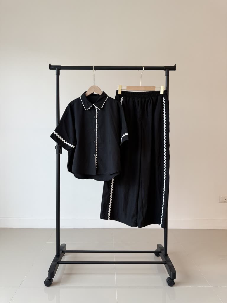 Woven fabric garment detail — 890 Factory Thailand resort wear manufacturer